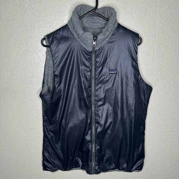 Patagonia Grey Los Gatos Vest Reversible Size XL - Picture 4 of 6
